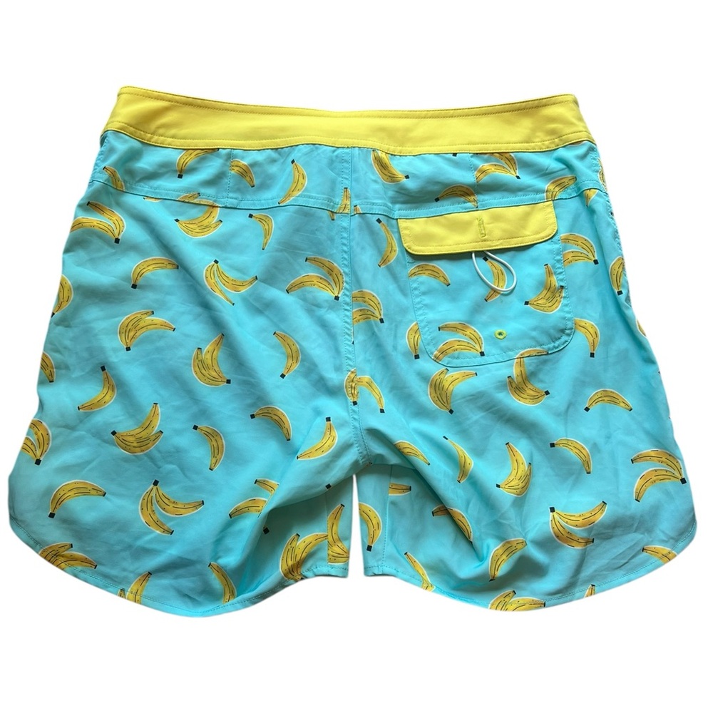 Chubbies Men's Banana Print Swim Shorts - Yellow and Blue - Picture 3 of 9